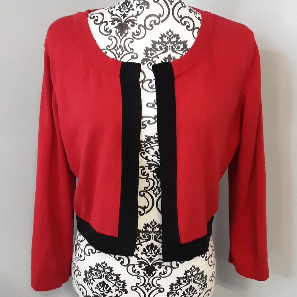 Chadwicks of Boston Open Front Cropped Cardigan - Picture 7 of 11